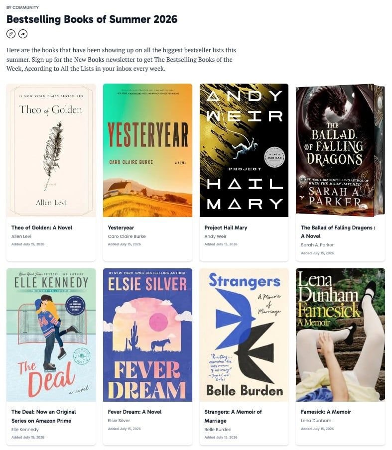These are the Bestselling Books of Summer 2026 These are the Bestselling Books of Summer 2026